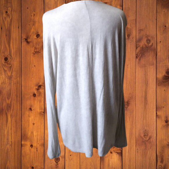 Wilfred Aritzia Women's Medium Long Sleeve Gray Wool Blend V-Neck Top Neutral - Picture 7 of 7